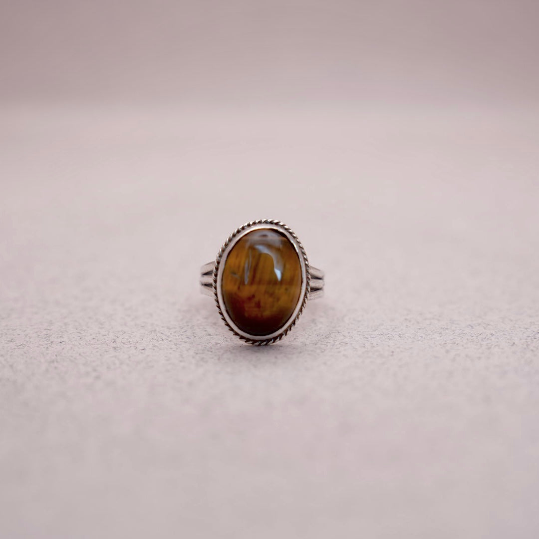 Oval Tiger Eye Ring