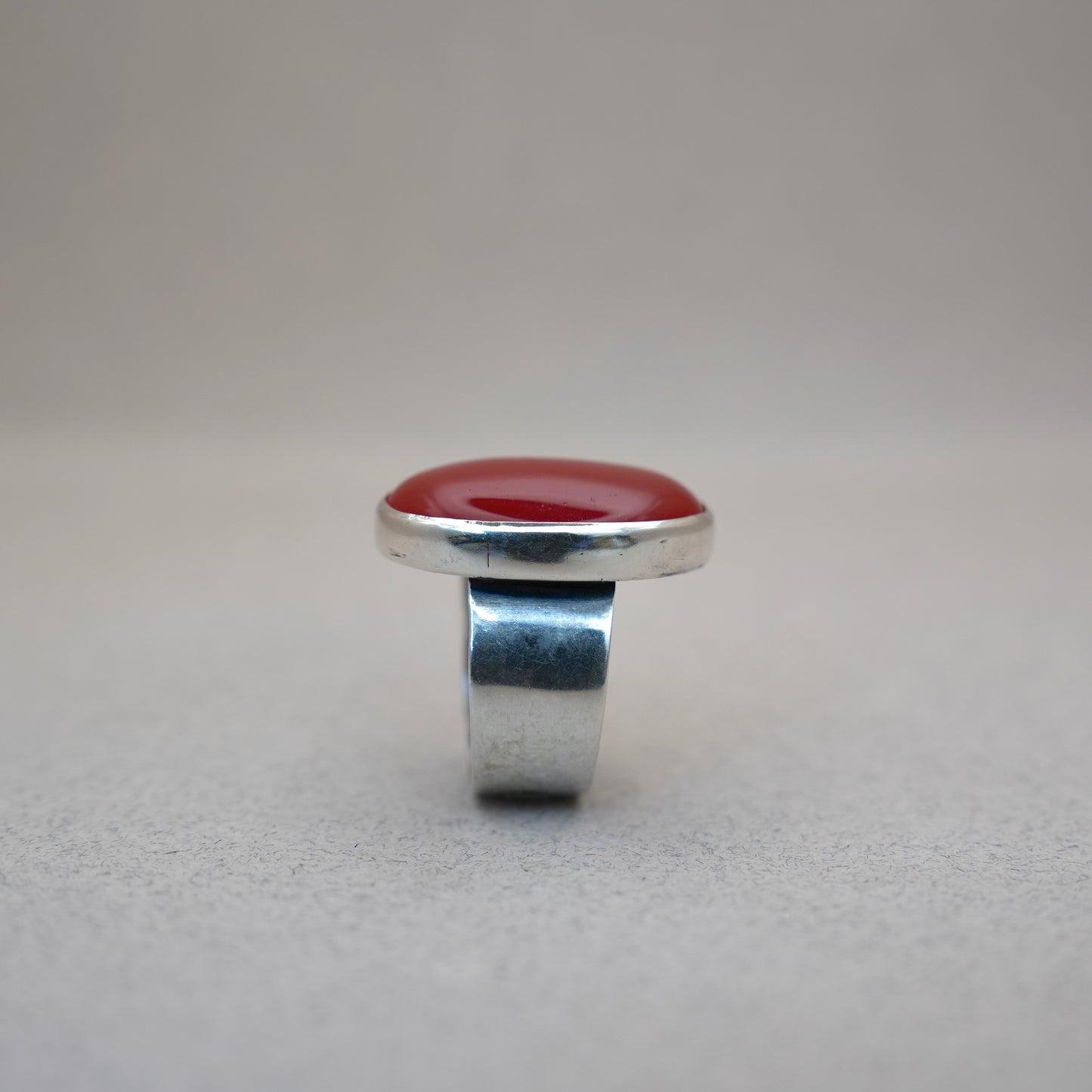 Oval Carnelian Sterling Silver Ring