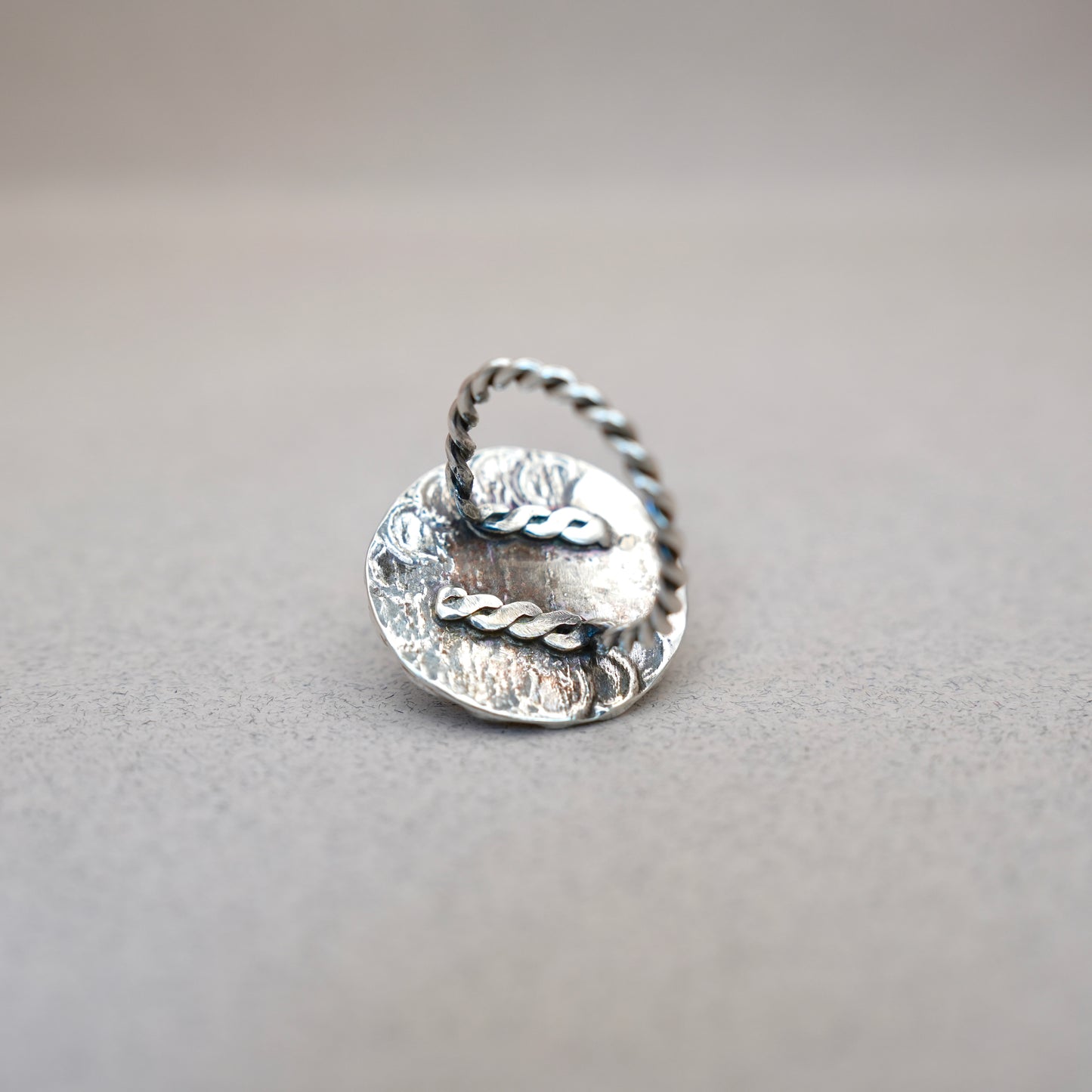 Turquoise Cabochon Circle Ring