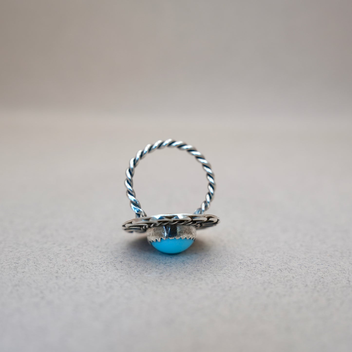 Turquoise Cabochon Circle Ring