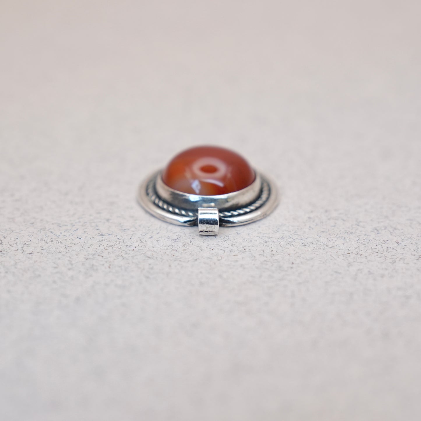 Circle Carnelian Crystal Pendant
