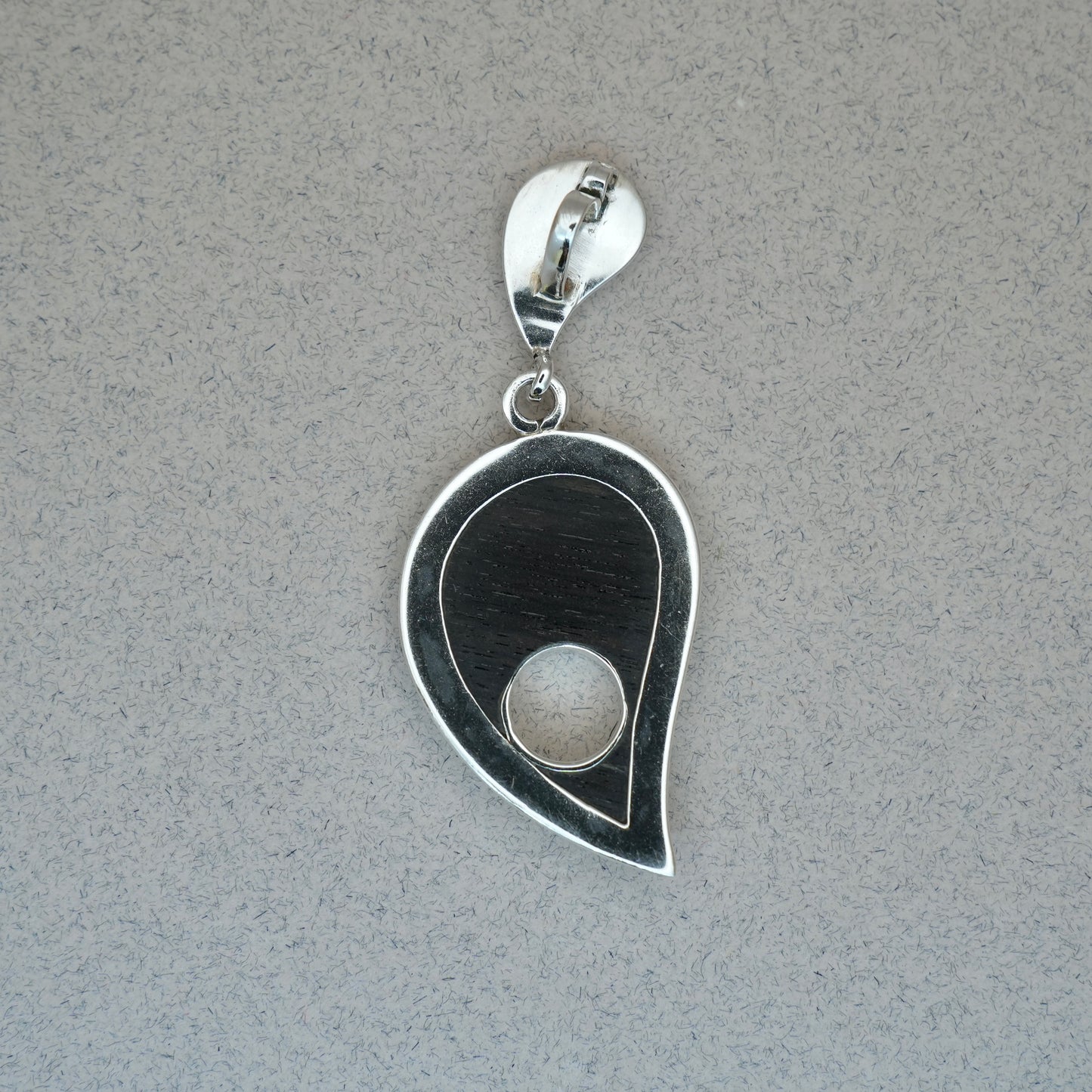 Ebony wood teardrop Pendant
