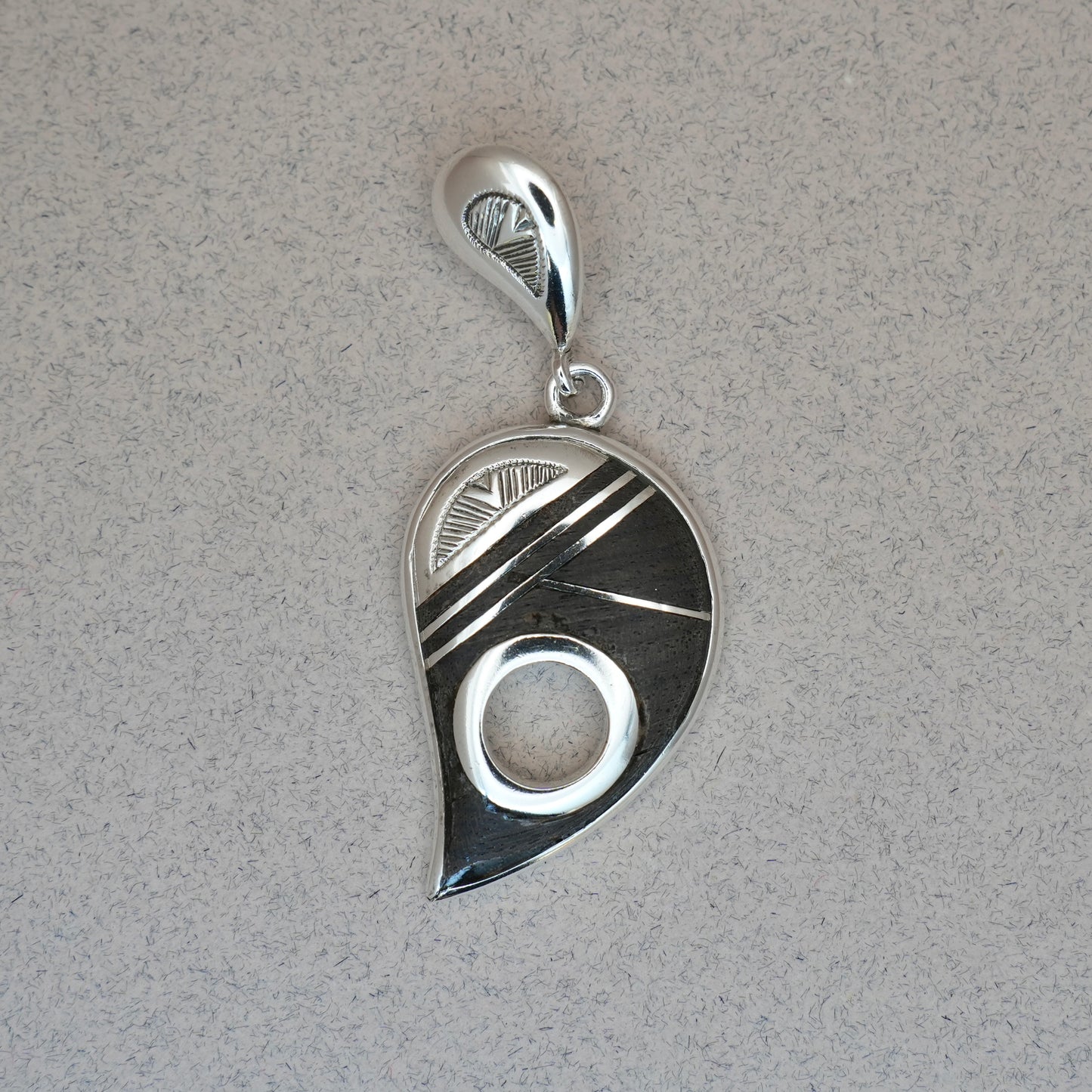 Ebony wood teardrop Pendant