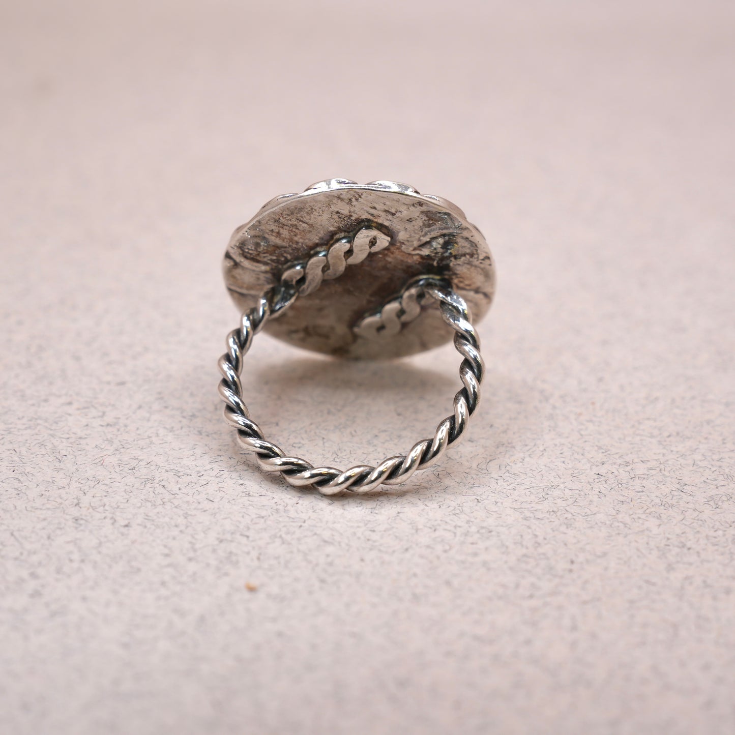 Turquoise Cabochon Circle Ring