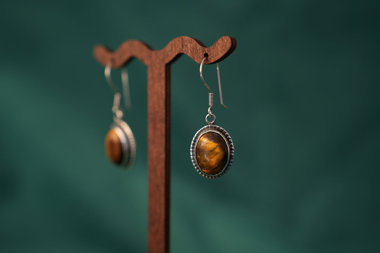 Tiger’s Eye Jewellery set Necklace, Earrings and Ring