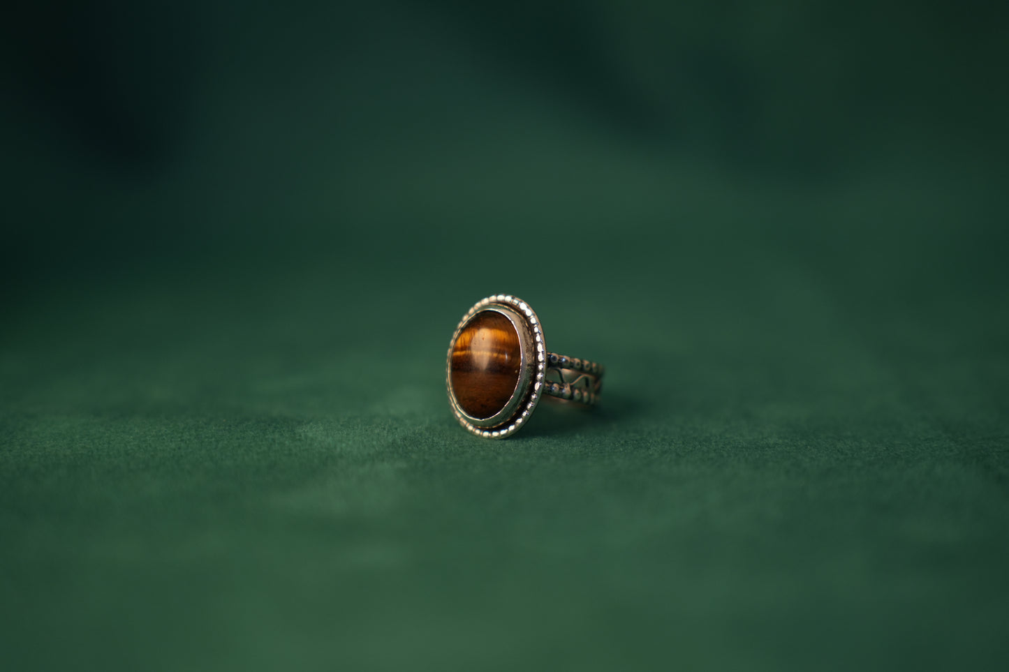 Tiger’s Eye Jewellery set Necklace, Earrings and Ring
