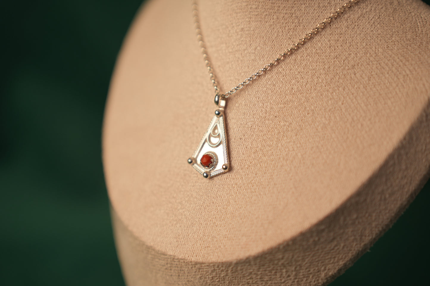 Amazigh-Inspired Sterling Silver Pendant