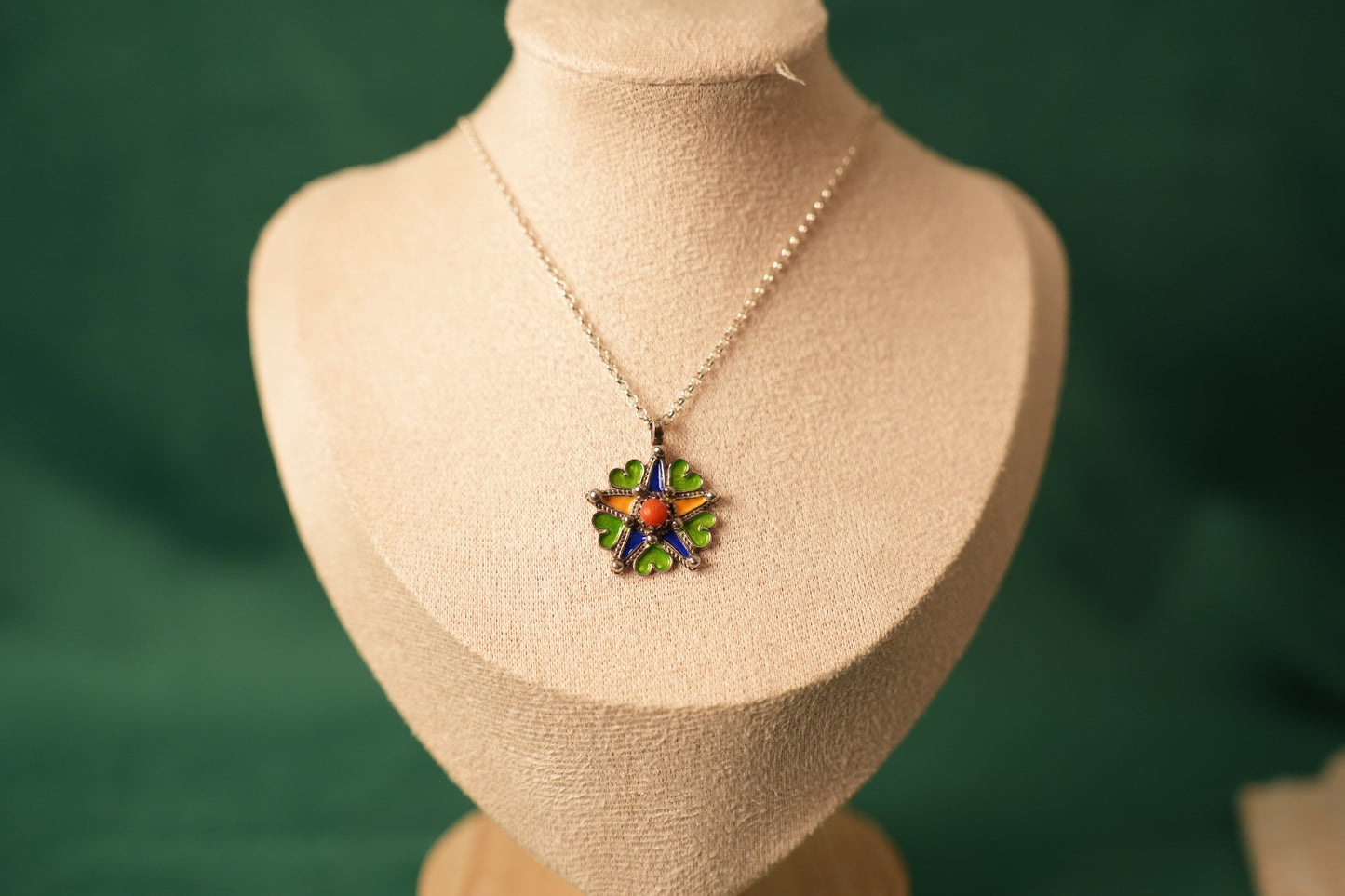Amazigh-Inspired Sterling Silver Pendant