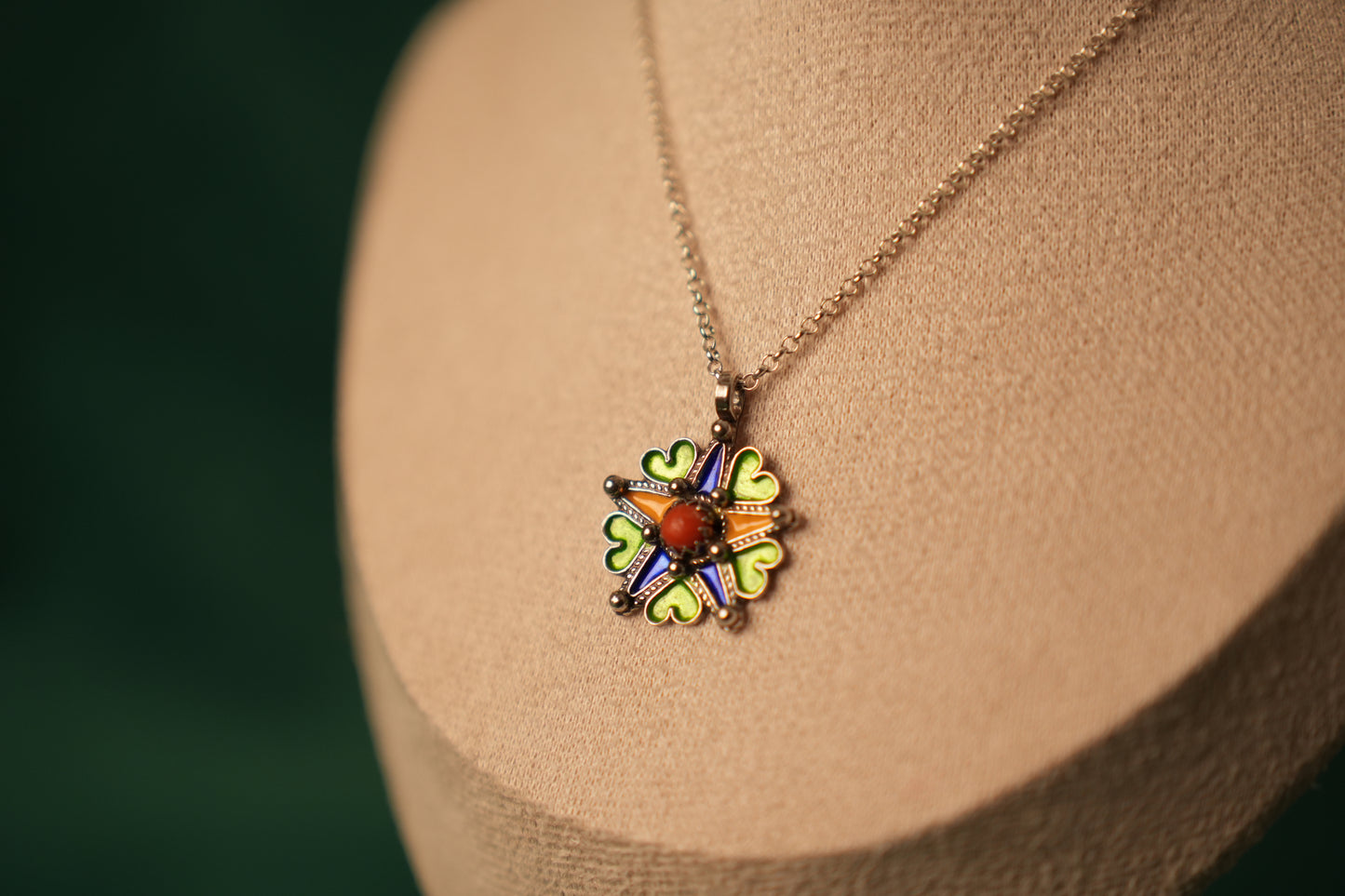 Amazigh-Inspired Sterling Silver Pendant