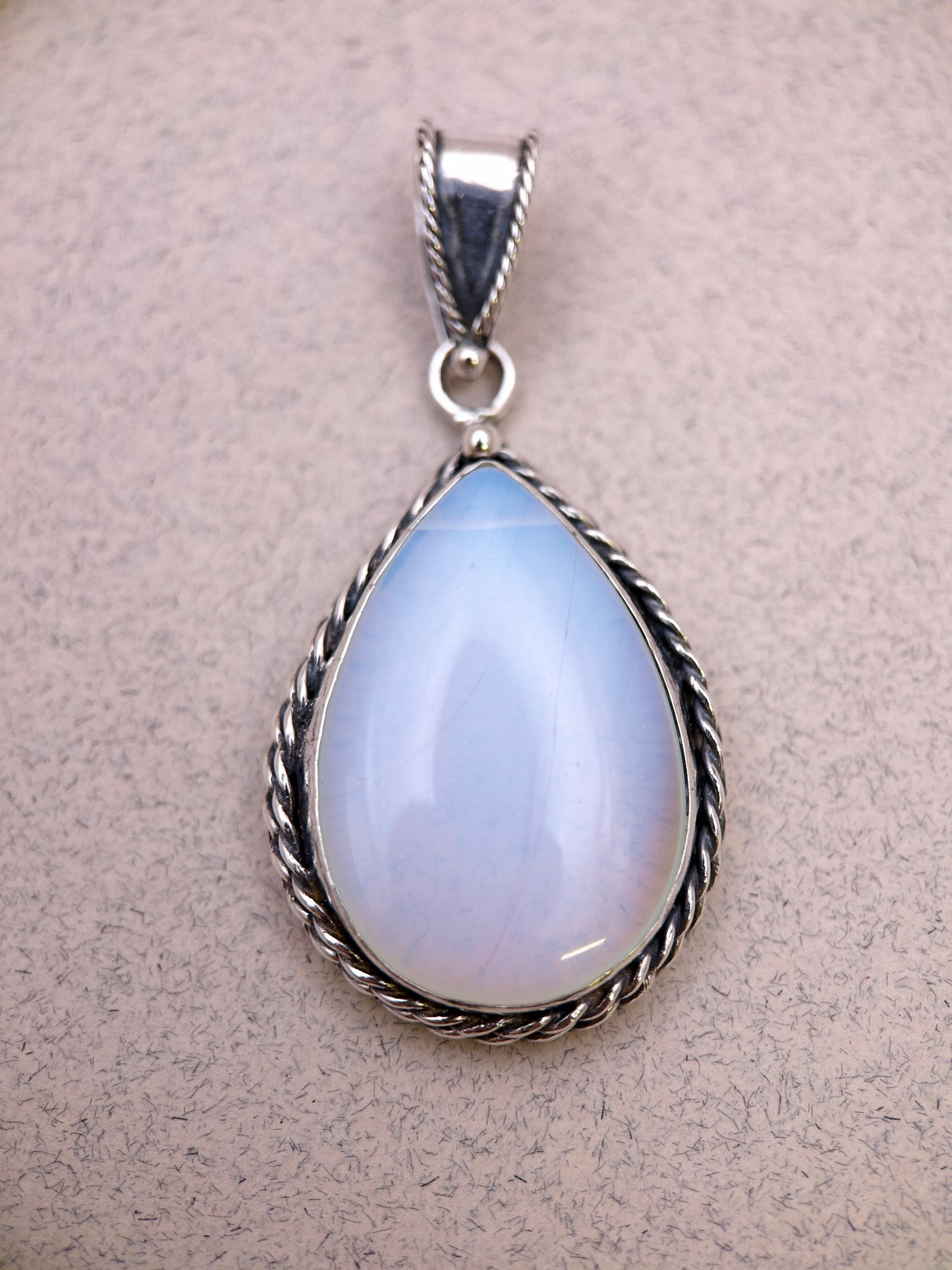 White Opalite Teardrop Pendant