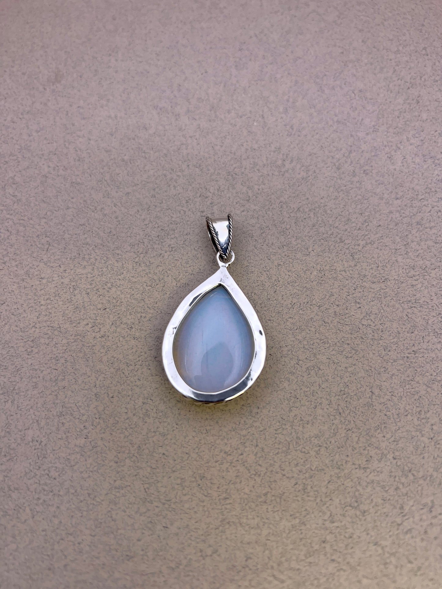 White Opalite Teardrop Pendant
