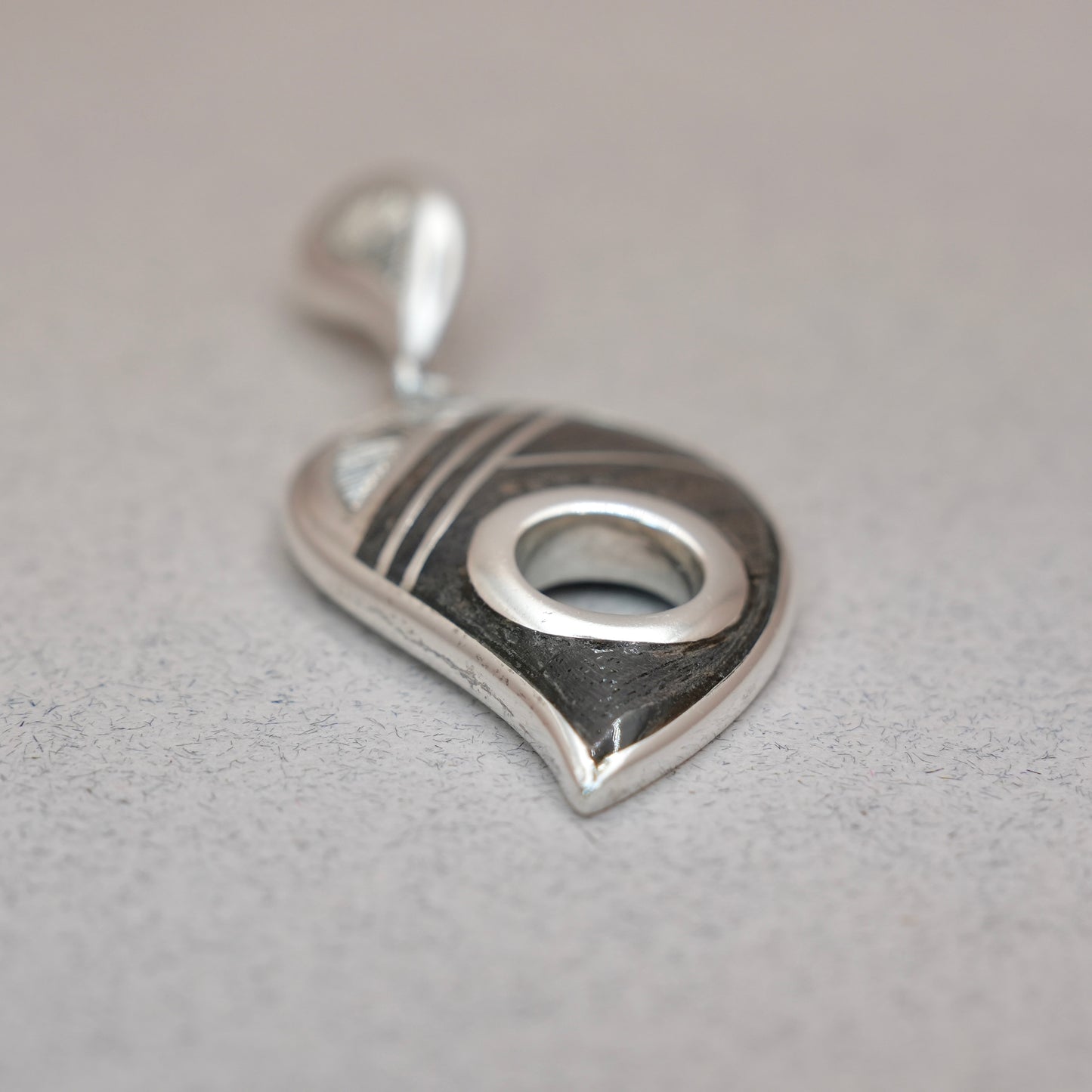 Ebony wood  teardrop Pendant