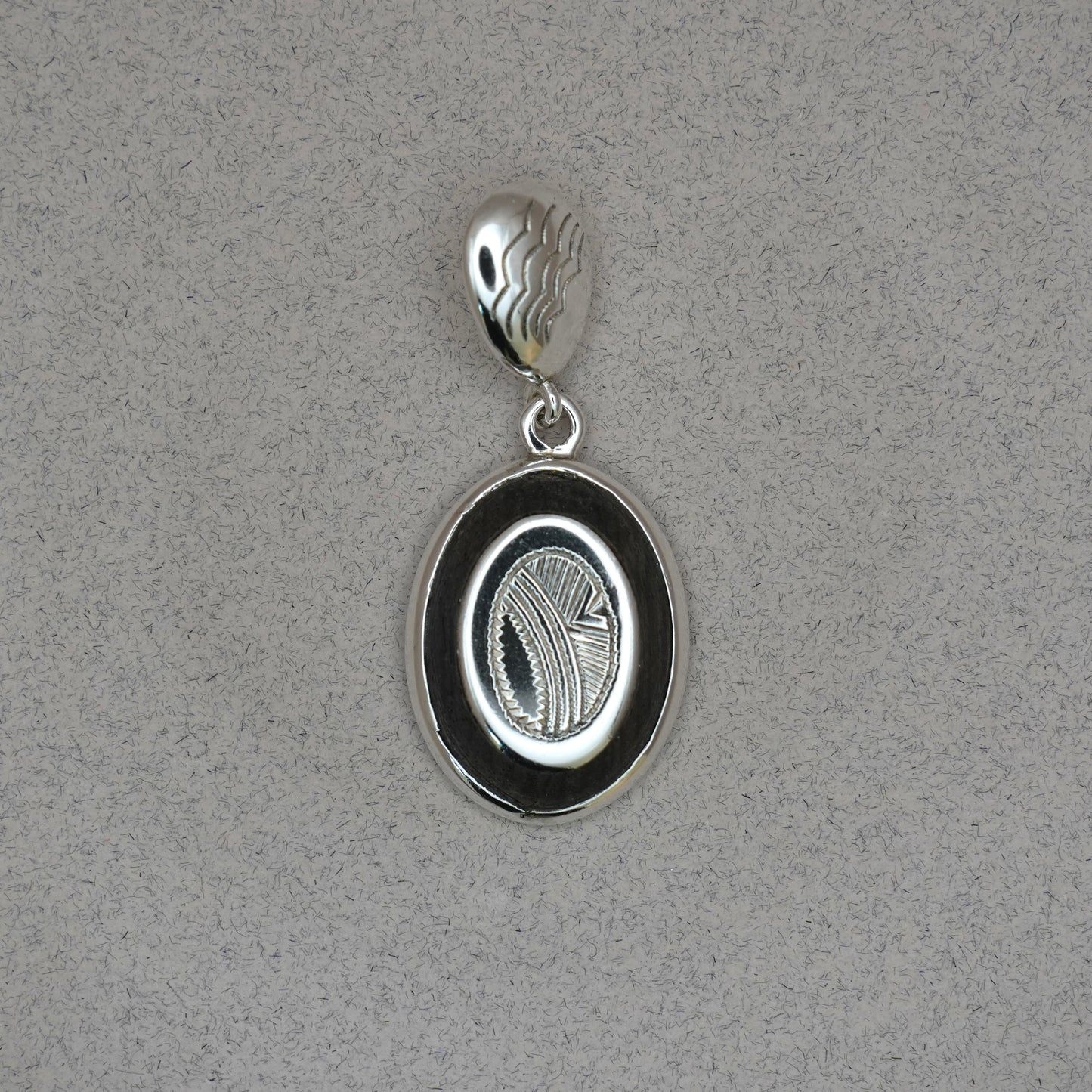 Ebony Wood Oval Pendant