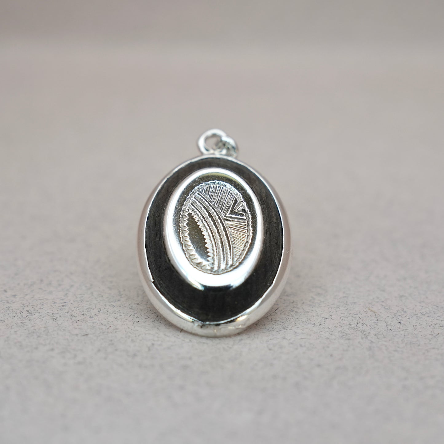 Ebony Wood Oval Pendant