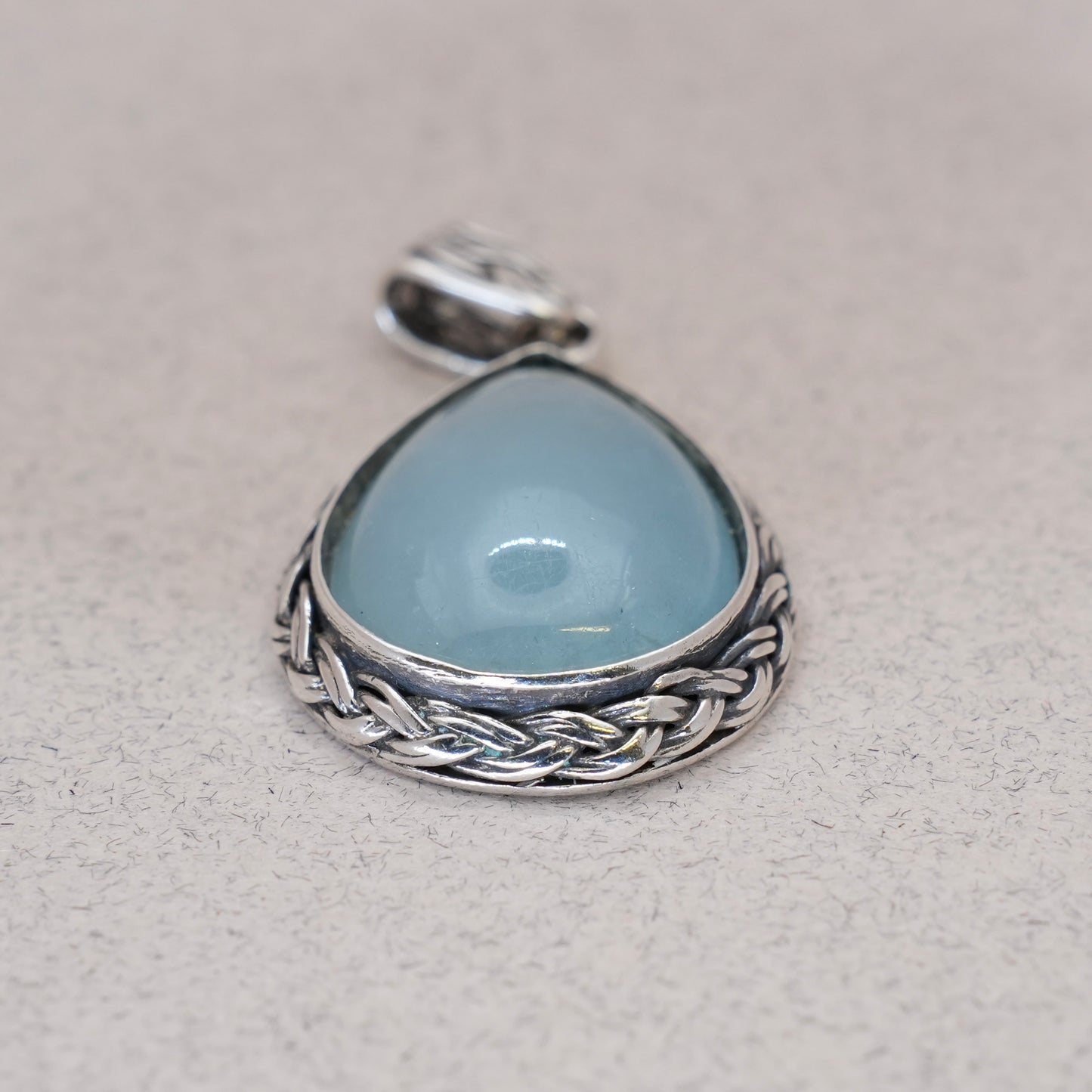 Blue Opal Teardrop Pendant