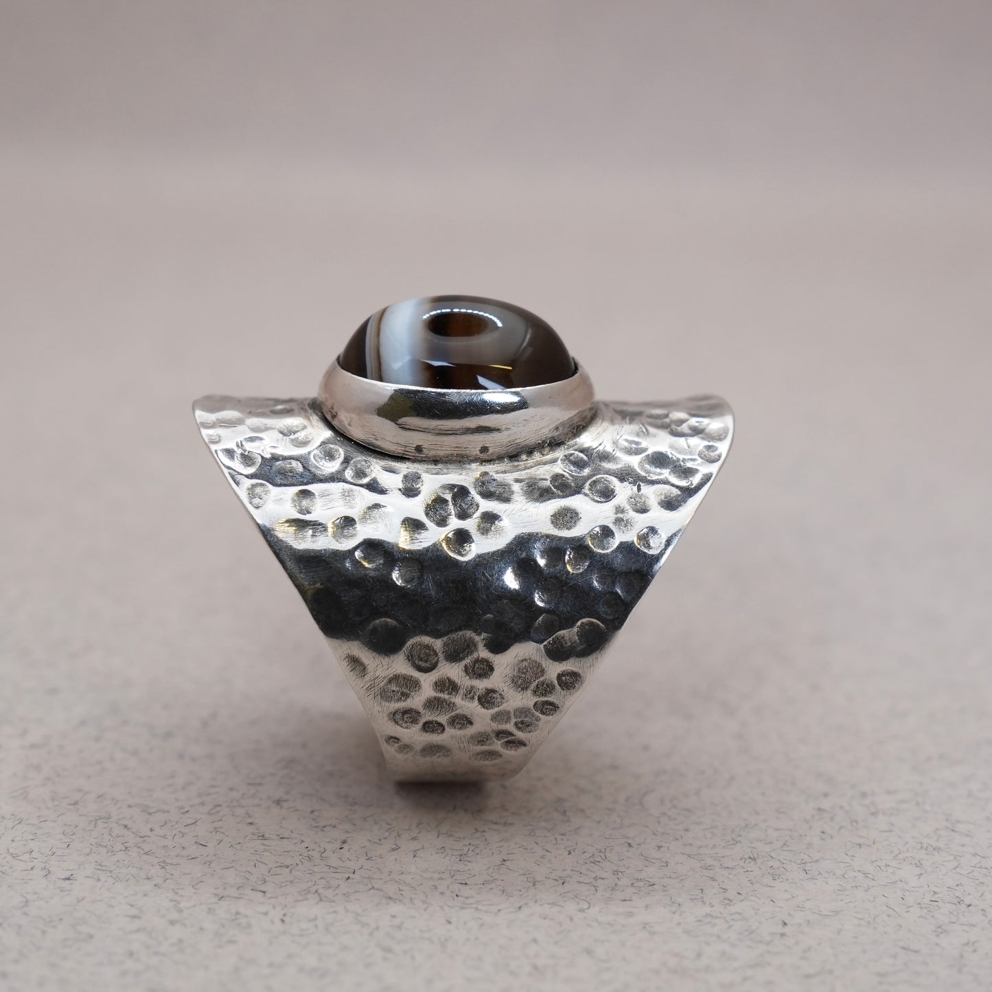 Handcrafted Oval Jasper Ethnic Ring made from Genuine 925 Sterling Silver