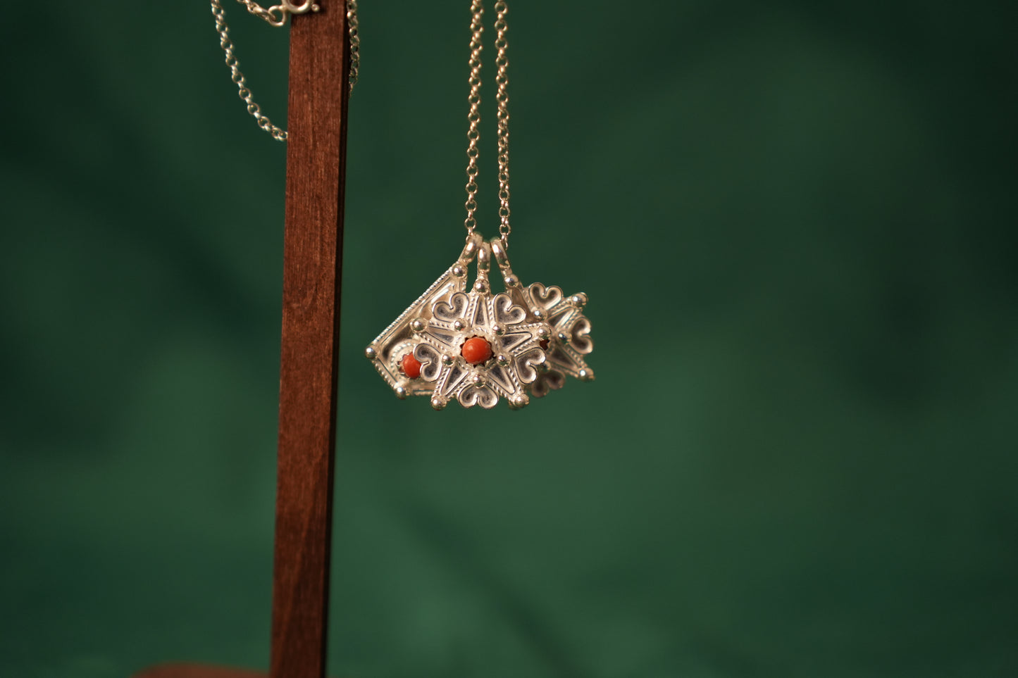 Amazigh-Inspired Sterling Silver Pendant